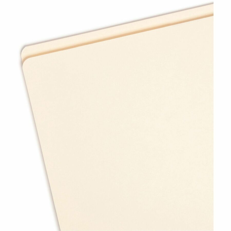 Smead Straight Tab Cut Letter Recycled Top Tab File Folder - 8 1/2" x 11" - 3/4" Expansion - 11 pt. - 2 Plys - Manila - Rounded Corner, Durable, Reinforced Tab - 10% Recycled - 100 / Box