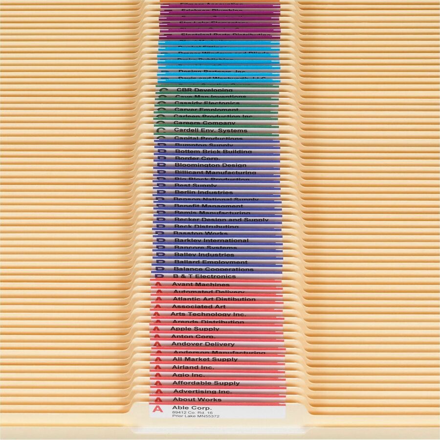 Smead 1/3 Tab Cut Letter Recycled Top Tab File Folder - 8 1/2" x 11" - 3/4" Expansion - Top Tab Location - Center Tab Position - 11 pt. - 1 Plys - Manila - 10% Recycled - 100 / Box