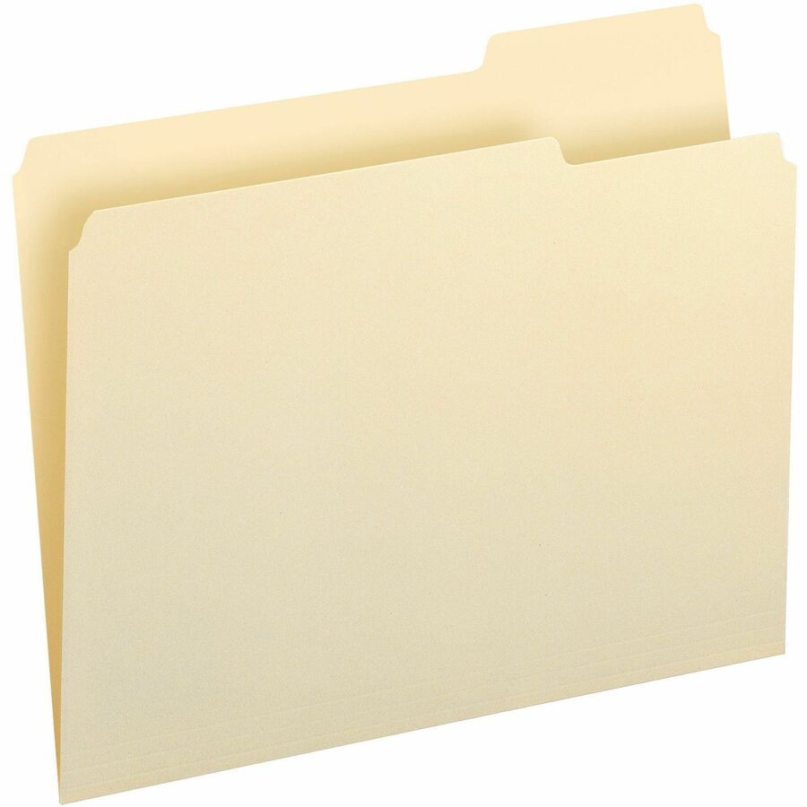 Smead 1/3 Tab Cut Letter Recycled Top Tab File Folder - 8 1/2" x 11" - 3/4" Expansion - Top Tab Location - Right Tab Position - 11 pt. - 1 Plys - Manila - 10% Recycled - 100 / Box