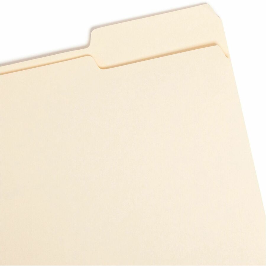 Smead 1/3 Tab Cut Letter Recycled Top Tab File Folder - 8 1/2" x 11" - 3/4" Expansion - Top Tab Location - Right Tab Position - 11 pt. - 1 Plys - Manila - 10% Recycled - 100 / Box