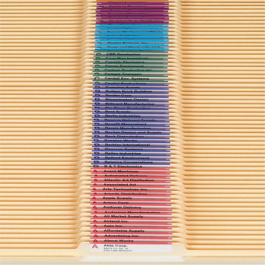 Smead 1/3 Tab Cut Letter Recycled Top Tab File Folder - 8 1/2" x 11" - 3/4" Expansion - Top Tab Location - Center Tab Position - 11 pt. - 2 Plys - Manila - Reinforced, Durable, Reinforced Tab, Rounded Corner - 10% Recycled - 100 / Box