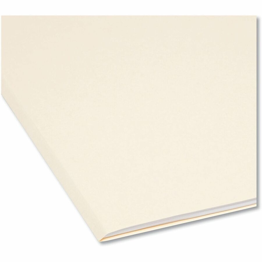 Smead 2/5 Tab Cut Letter Recycled Top Tab File Folder - 8 1/2" x 11" - 3/4" Expansion - Right Tab Position - 11 pt. - 2 Plys - Manila - Preprinted, Reinforced Tab, Durable, Rounded Corner - 10% Recycled - 1 / Pack