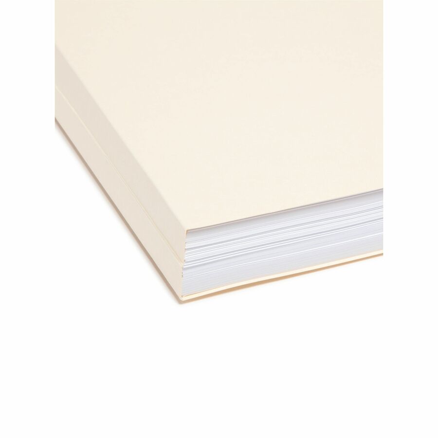 Smead 1/3 Tab Cut Letter Recycled Expanding File - 8 1/2" x 11" - 1 1/2" Expansion - Top Tab Location - Assorted Tab Position - 14 pt. - 2 Plys - Manila - 10% Recycled - 50 / Box