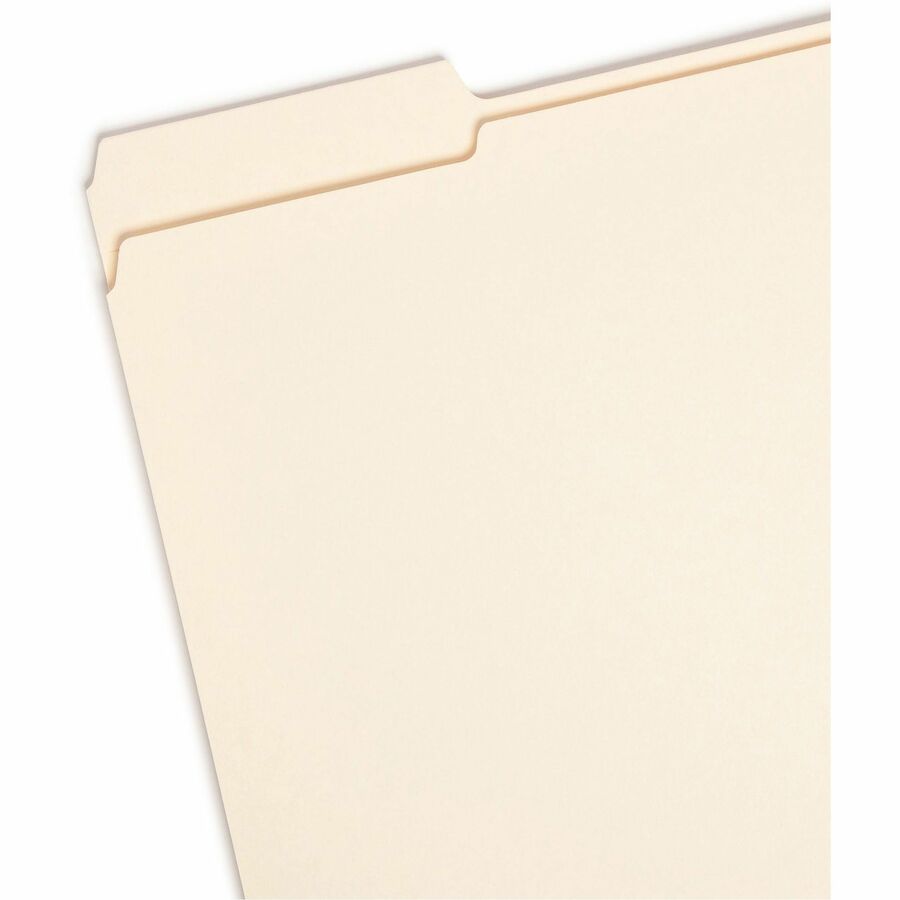 Smead 1/3 Tab Cut Letter Recycled Expanding File - 8 1/2" x 11" - 1 1/2" Expansion - Top Tab Location - Assorted Tab Position - 14 pt. - 2 Plys - Manila - 10% Recycled - 50 / Box