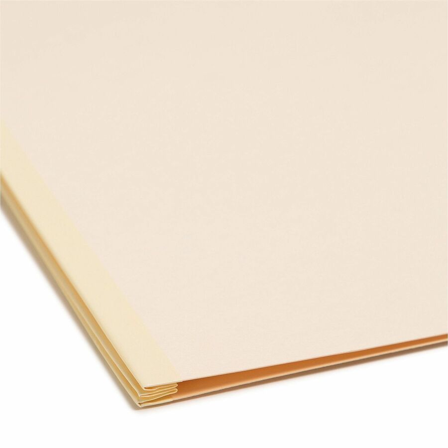 Smead 2/5 Tab Cut Letter Recycled Classification Folder, 8.5" x 11", 2" Expansion, 2 Fasteners, 1 Divider, Manila, Reinforced Tab, 18 pt., 2 Plys, 10/Box