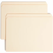 Smead Straight Tab Cut Letter Recycled Fastener Folder - 8 1/2" x 11" - 3/4" Expansion - 1 x 2K Fastener(s) - 2" for Folder - 11 pt. - 2 Plys - Manila - Reinforced Tab - 10% Recycled - 50 / Box