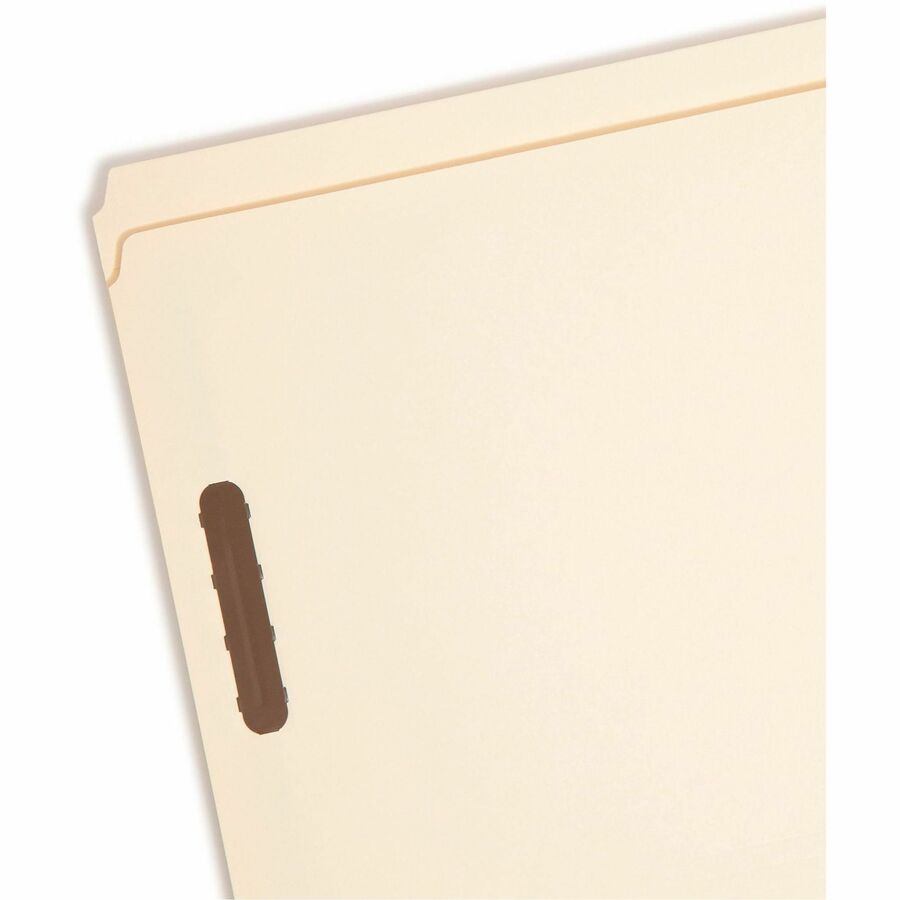 Smead Straight Tab Cut Letter Recycled Fastener Folder - 8 1/2" x 11" - 3/4" Expansion - 2 x 2K Fastener(s) - 2" for Folder - 11 pt. - 2 Plys - Manila - Reinforced Tab - 10% Recycled - 50 / Box