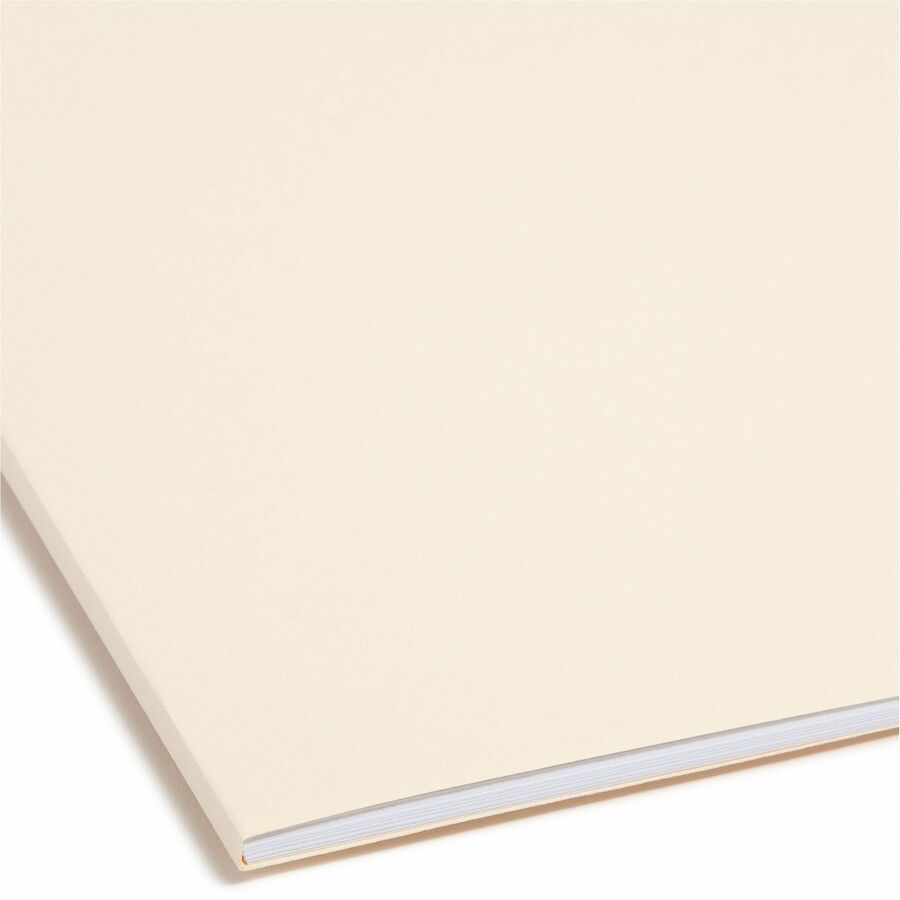 Smead 1/3 Tab Cut Letter Recycled Fastener Folder - 8 1/2" x 11" - 3/4" Expansion - 1 x 2K Fastener(s) - 2" for Folder - Top Tab Location - Assorted Tab Position - 11 pt. - 2 Plys - Manila - Reinforced Tab - 10% Recycled - 50 / Box