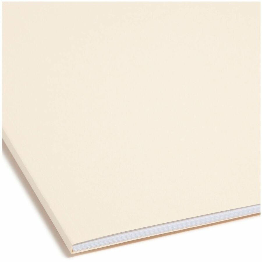 Smead 1/3 Tab Cut Letter Recycled Fastener Folder - 8 1/2" x 11" - 3/4" Expansion - 2 x 2K Fastener(s) - 2" for Folder - Top Tab Location - Assorted Tab Position - 11 pt. - 2 Plys - Manila - Reinforced Tab - 10% Recycled - 50 / Box