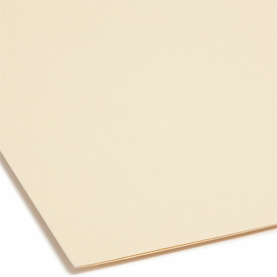 Smead 1/3 Tab Cut Letter Recycled Fastener Folder - 8 1/2" x 11" - 3/4" Expansion - 2 x 2K Fastener(s) - 2" for Folder - Top Tab Location - Assorted Tab Position - 11 pt. - 2 Plys - Manila - Acid-free, Reinforced Tab - 100% Recycled - 50 / Box