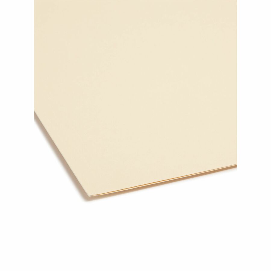 Smead 1/3 Tab Cut Letter Recycled Fastener Folder - 8 1/2" x 11" - 3/4" Expansion - 2 x 2K Fastener(s) - 2" for Folder - Top Tab Location - Assorted Tab Position - 11 pt. - 2 Plys - Manila - Acid-free, Reinforced Tab - 100% Recycled - 50 / Box