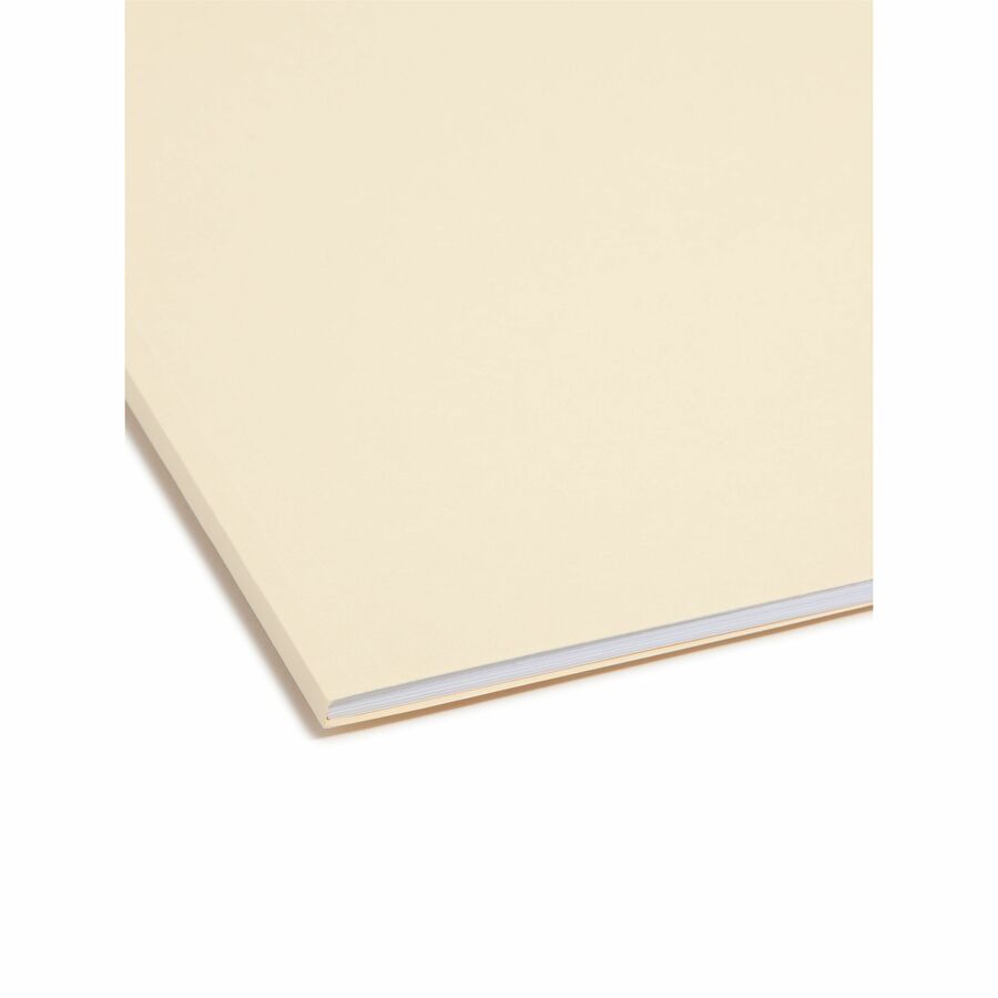 Smead 1/3 Tab Cut Letter Recycled Fastener Folder - 8 1/2" x 11" - 3/4" Expansion - 2 x 2K Fastener(s) - 2" for Folder - Top Tab Location - Assorted Tab Position - 11 pt. - 2 Plys - Manila - Acid-free, Reinforced Tab - 100% Recycled - 50 / Box