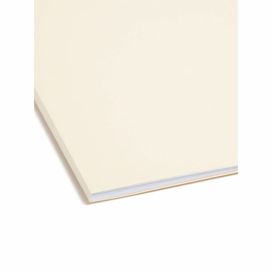 Smead 2/5 Tab Cut Letter Recycled Fastener Folder - 8 1/2" x 11" - 3/4" Expansion - 2 x 2K Fastener(s) - 2" for Folder - Top Tab Location - Right of Center Tab Position - 11 pt. - 2 Plys - Manila - Reinforced Tab - 10% Recycled - 50 / Box