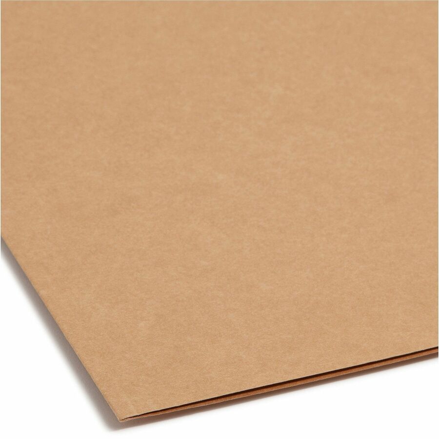 Smead Straight Tab Cut Letter Recycled Fastener Folder, 8.5" x 11", 3/4" Expansion, 1 x 2K Fastener, 2" Capacity, 11 pt. Kraft, 2 Ply, Assorted Tab Position, 10% Recycled, 50/Box