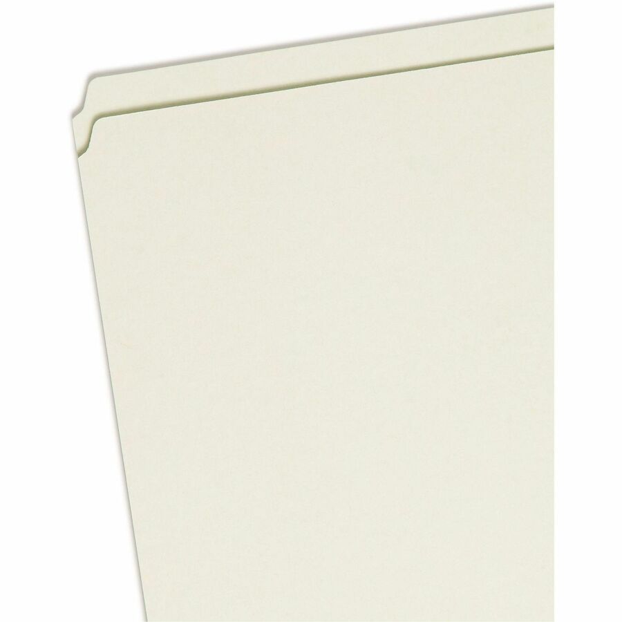 Smead Straight Tab Cut Letter Recycled Fastener Folder - 8 1/2" x 11" - 2" Expansion - 2 x 2S Fastener(s) - 2" for Folder - 25 pt. - Pressboard - Gray/Green - 100% Recycled - 25 / Box