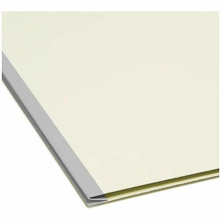 Smead 1/3 Tab Cut Letter Recycled Fastener Folder - 8 1/2" x 11" - 1" Expansion - 2 x 2S Fastener(s) - 2" for Folder - Top Tab Location - Assorted Tab Position - 25 pt. - Pressboard - Gray, Green - 100% Recycled - 25 / Box