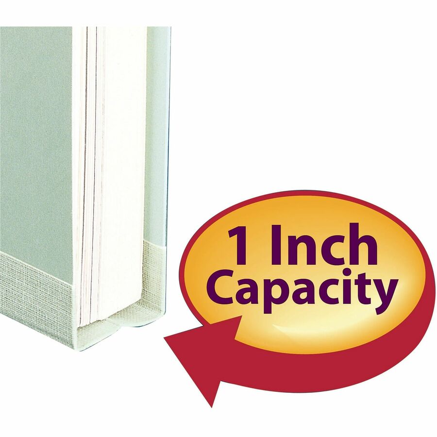 Smead 1/3 Tab Cut Letter Recycled Fastener Folder - 8 1/2" x 11" - 1" Expansion - 2 x 2S Fastener(s) - 2" for Folder - Top Tab Location - Assorted Tab Position - 25 pt. - Pressboard - Gray, Green - 100% Recycled - 25 / Box