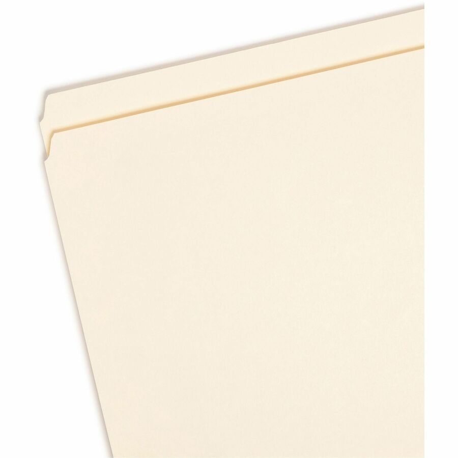 Smead Straight Tab Cut Legal Recycled Top Tab File Folder - 8 1/2" x 14" - 3/4" Expansion - 11 pt. - 1 Plys - Manila - Rounded Corner - 10% Recycled - 100 / Box