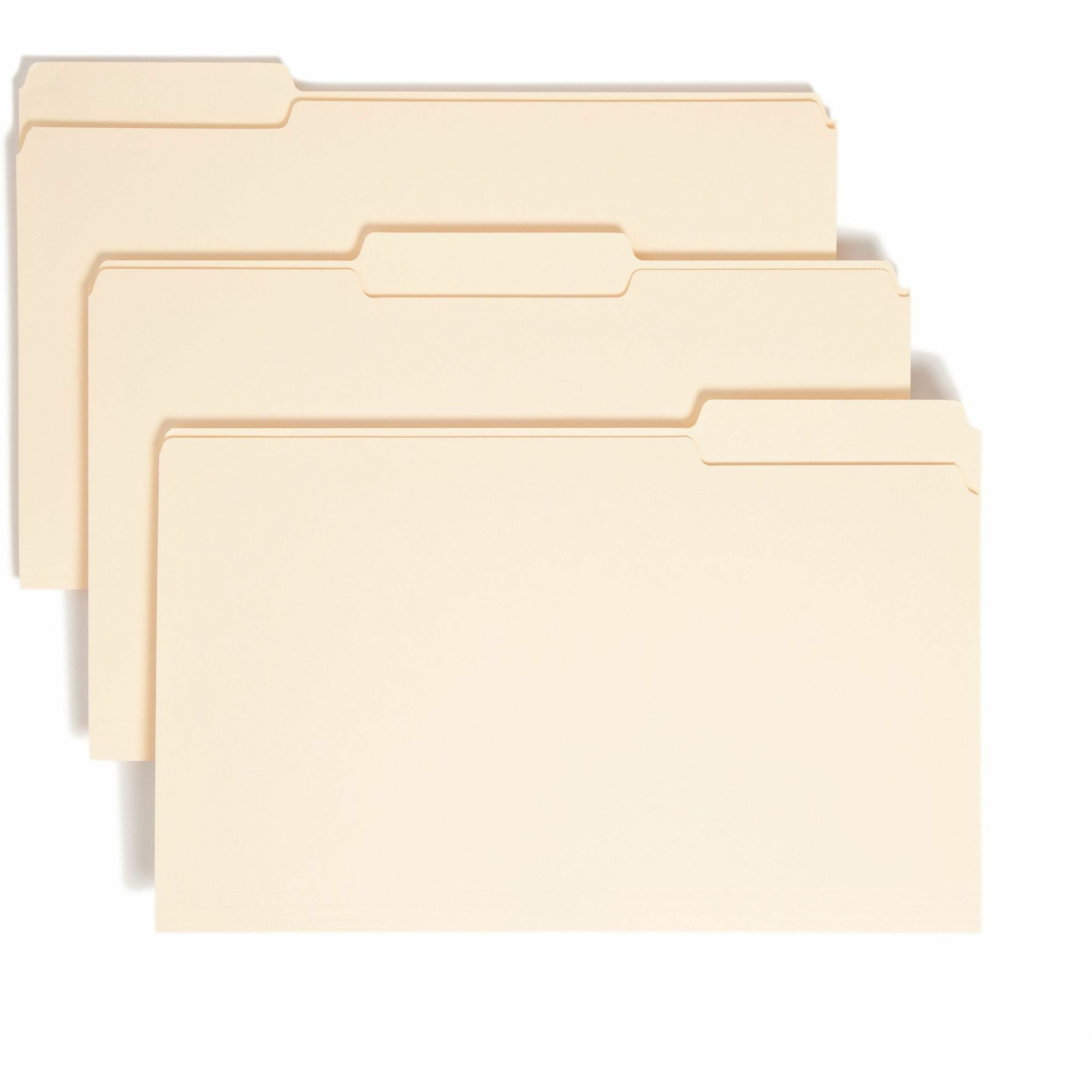 Smead 1/3 Tab Cut Legal Recycled Top Tab File Folder - 8 1/2" x 14" - 3/4" Expansion - Top Tab Location - Assorted Tab Position - 11 pt. - 1 Plys - Manila - 10% Recycled - 100 / Box
