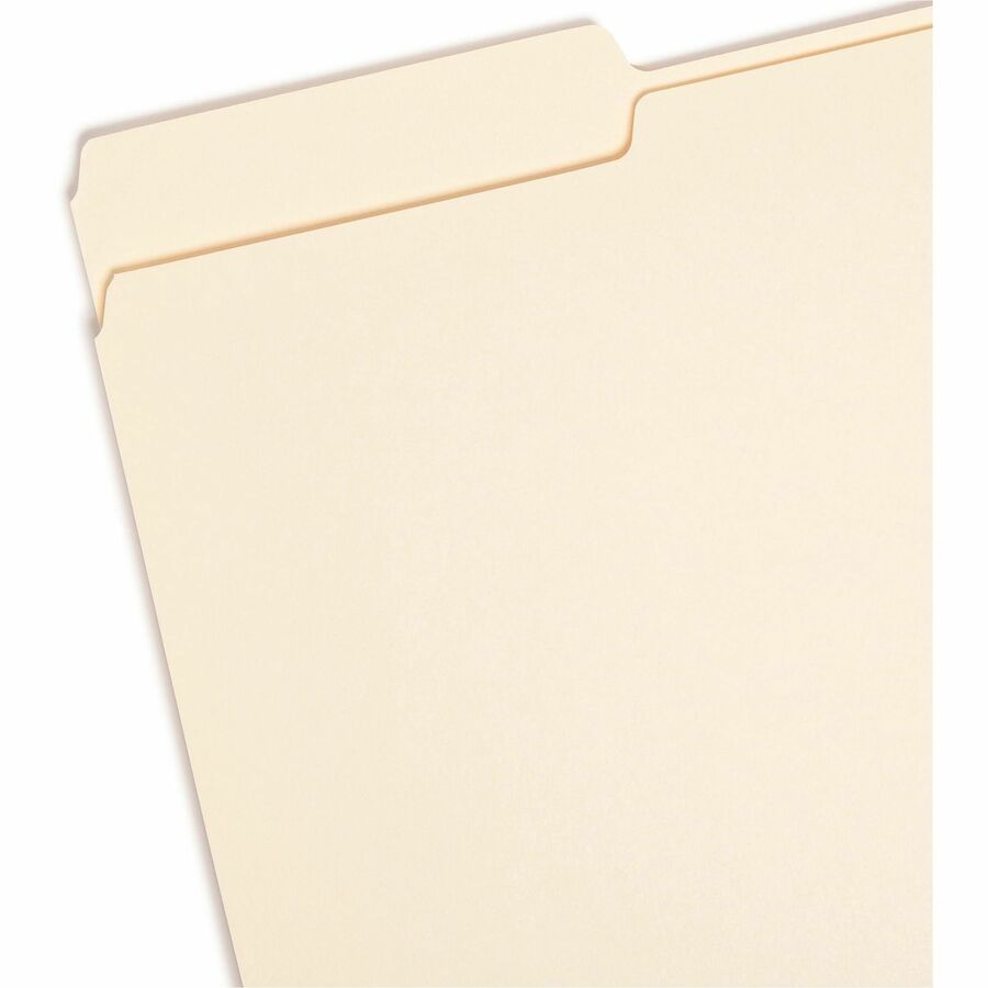 Smead 1/3 Tab Cut Legal Recycled Top Tab File Folder - 8 1/2" x 14" - 3/4" Expansion - Top Tab Location - Assorted Tab Position - 11 pt. - 1 Plys - Manila - 10% Recycled - 100 / Box