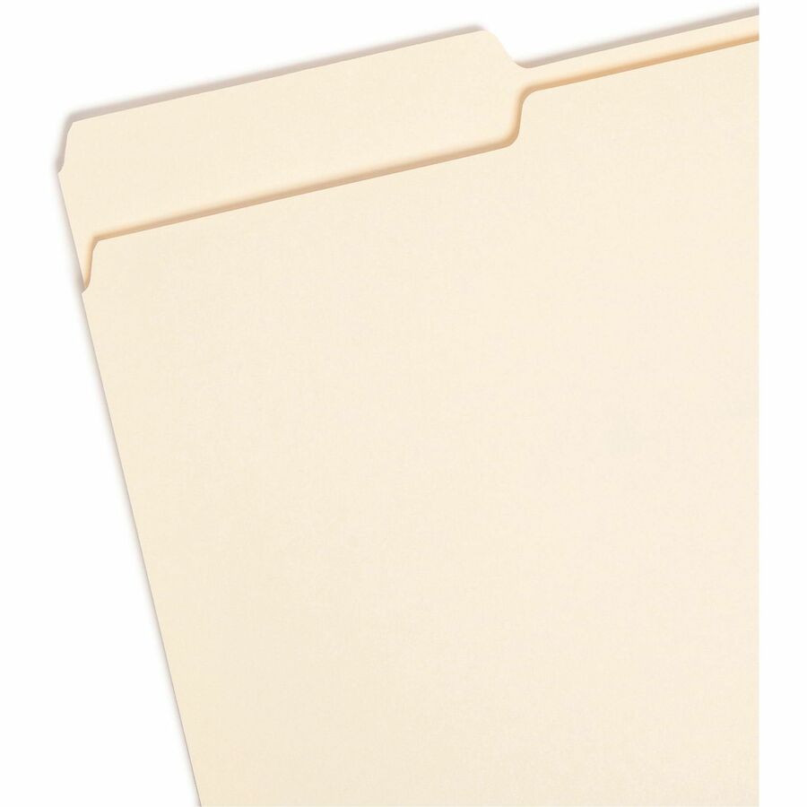 Smead 1/3 Tab Cut Legal Recycled Top Tab File Folder - 8 1/2" x 14" - 3/4" Expansion - Top Tab Location - Left Tab Position - 11 pt. - 1 Plys - Manila - 10% Recycled - 100 / Box