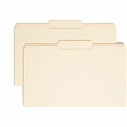 Smead 1/3 Tab Cut Legal Recycled Top Tab File Folder - 8 1/2" x 14" - 3/4" Expansion - Top Tab Location - Center Tab Position - 11 pt. - 1 Plys - Manila - 10% Recycled - 100 / Box