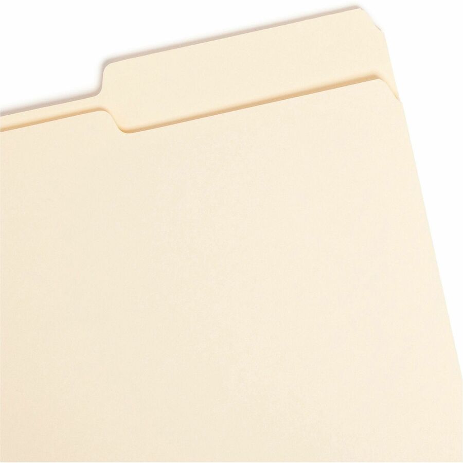 Smead 1/3 Tab Cut Legal Recycled Top Tab File Folder - 8 1/2" x 14" - 3/4" Expansion - Top Tab Location - Third Tab Position - 11 pt. - 1 Plys - Manila - 10% Recycled - 100 / Box