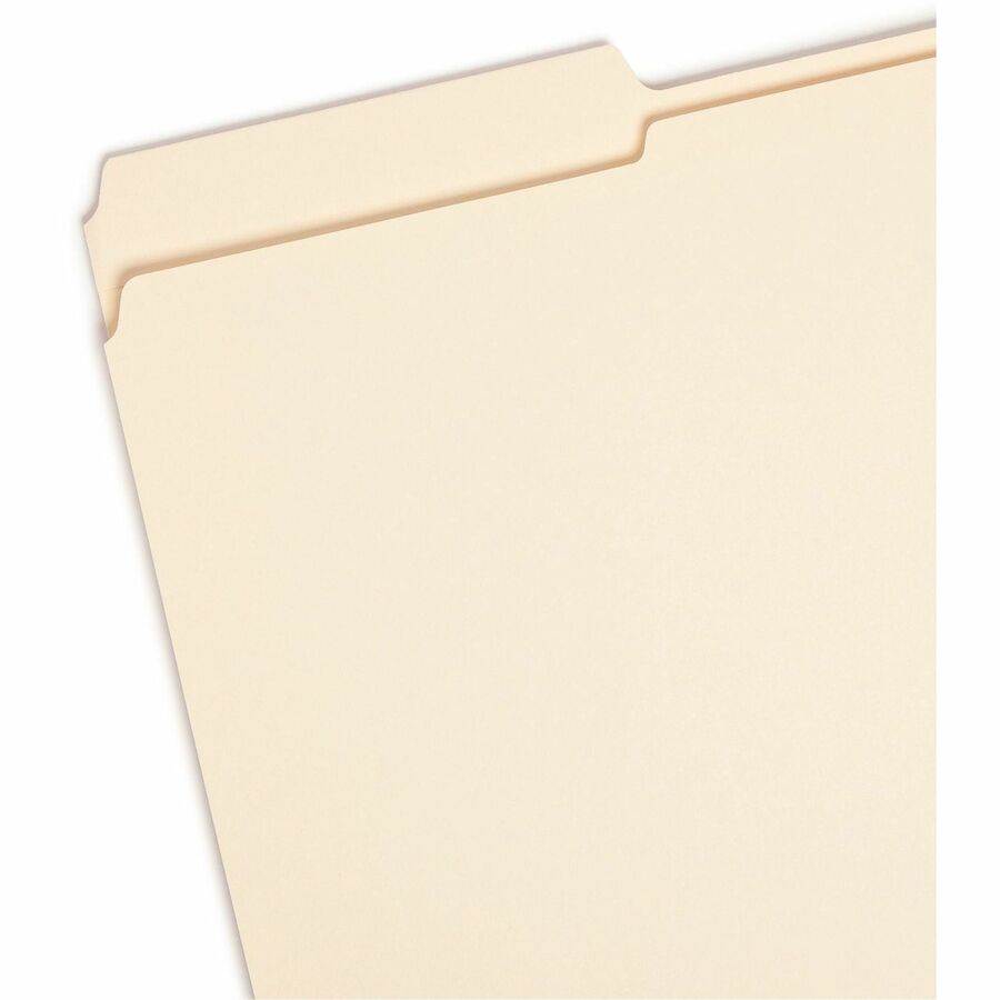 Smead 1/3 Tab Cut Legal Recycled Top Tab File Folder - 8 1/2" x 14" - 3/4" Expansion - Top Tab Location - Assorted Tab Position - 11 pt. - 2 Plys - Manila - Reinforced, Rounded Corner, Durable, Reinforced Tab - 10% Recycled - 100 / Box