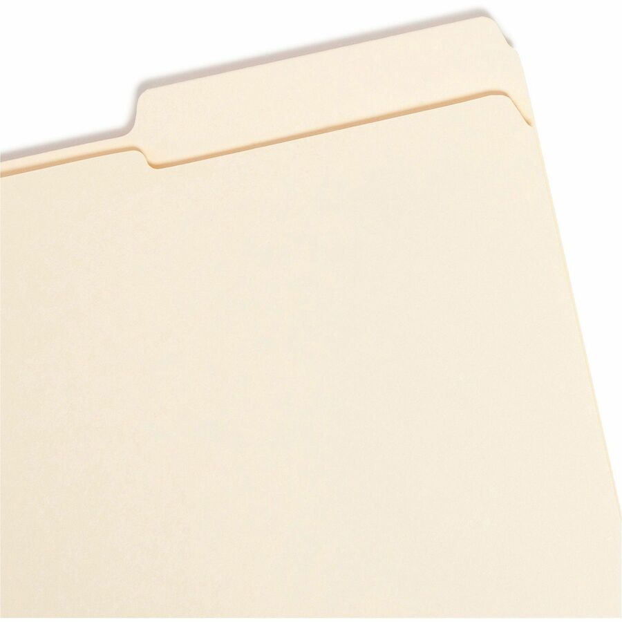 Smead 1/3 Tab Cut Legal Recycled Top Tab File Folder - 8 1/2" x 14" - 3/4" Expansion - Top Tab Location - Third Tab Position - 11 pt. - 2 Plys - Manila - Reinforced, Rounded Corner, Durable, Reinforced Tab - 10% Recycled - 100 / Box
