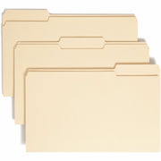 Smead 1/3 Tab Cut Legal Recycled Top Tab File Folder - 8 1/2" x 14" - 3/4" Expansion - Top Tab Location - Assorted Tab Position - 11 pt. - 1 Plys - Manila - Acid-free, Rounded Corner - 100% Recycled - 100 / Box