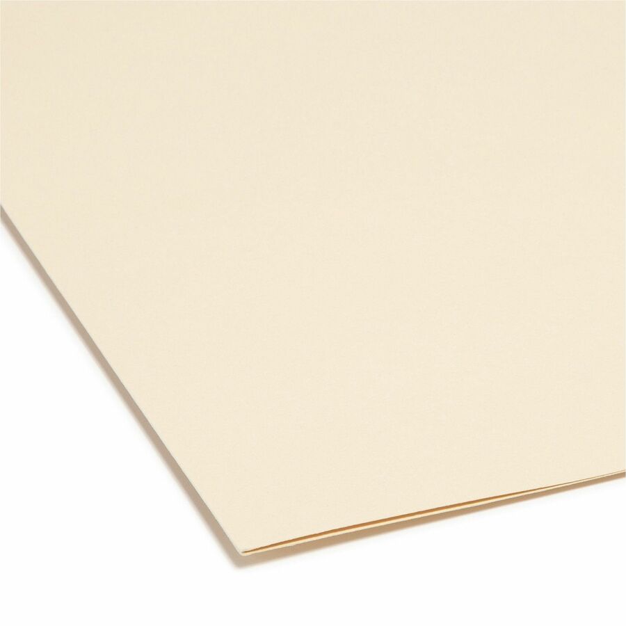Smead 1/3 Tab Cut Legal Recycled Top Tab File Folder - 8 1/2" x 14" - 3/4" Expansion - Top Tab Location - Assorted Tab Position - 11 pt. - 1 Plys - Manila - Acid-free, Rounded Corner - 100% Recycled - 100 / Box