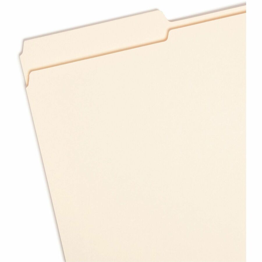 8 1/2" x 14" - 1 1/2" Expansion - Top Tab Location - Assorted Tab Position - 14 pt. - 2 Plys - Manila - 10% Recycled - 50 / Box