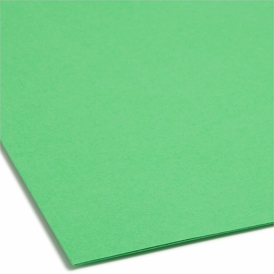 Smead Colored 1/3 Tab Cut Legal Recycled Fastener Folder - 8 1/2" x 14" - 3/4" Expansion - 2 x 2K Fastener(s) - 2" for Folder - Top Tab Location - Assorted Tab Position - 11 pt. - 2 Plys - Green - Reinforced Tab - 10% Recycled - 50 / Box