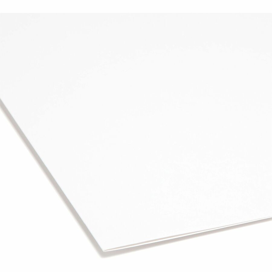 Smead Colored 1/3 Tab Cut Legal Recycled Top Tab File Folder - 8 1/2" x 14" - 3/4" Expansion - Top Tab Location - Assorted Tab Position - 11 pt. - 2 Plys - White - 10% Recycled - 100 / Box