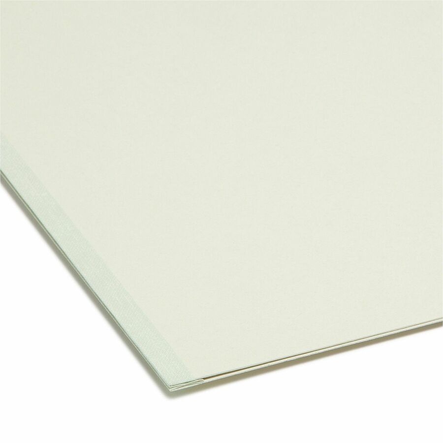 Smead 1/3 Tab Cut Legal Recycled Top Tab File Folder - 8 1/2" x 14" - 1" Expansion - Top Tab Location - Assorted Tab Position - 25 pt. - Pressboard - Gray, Green - Heavy Duty, Rounded Corner, Wear Resistant, Tear Resistant - 100% Recycled - 25 / Box