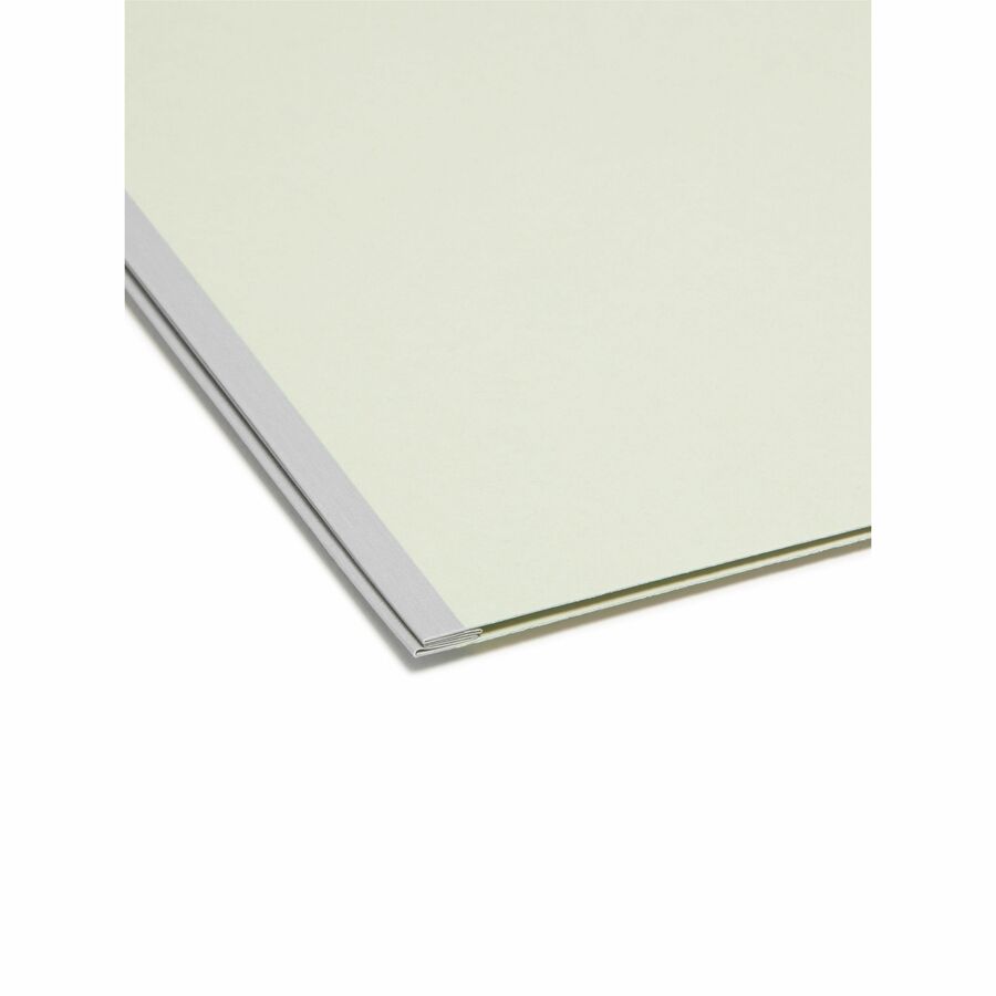 Smead 1/3 Tab Cut Legal Recycled Top Tab File Folder - 8 1/2" x 14" - 2" Expansion - Top Tab Location - Assorted Tab Position - 25 pt. - Pressboard - Gray, Green - Heavy Duty, Rounded Corner, Wear Resistant, Tear Resistant - 100% Recycled - 25 / Box