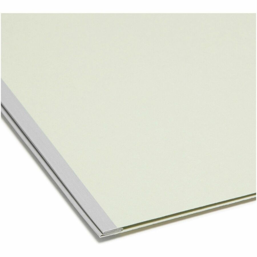 Smead 1/3 Tab Cut Legal Recycled Top Tab File Folder - 8 1/2" x 14" - 2" Expansion - Top Tab Location - Assorted Tab Position - 25 pt. - Pressboard - Gray, Green - Heavy Duty, Rounded Corner, Wear Resistant, Tear Resistant - 100% Recycled - 25 / Box