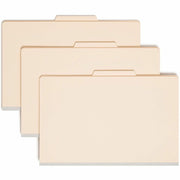 Smead 2/5 Tab Cut Legal Recycled Classification Folder - 8 1/2" x 14" - 2" Expansion - 2 x 2B Fastener(s) - 2" for Folder - Top Tab Location - Right of Center Tab Position - 1 Divider(s) - 18 pt. - 2 Plys - Manila - 10% Recycled - 10 / Box