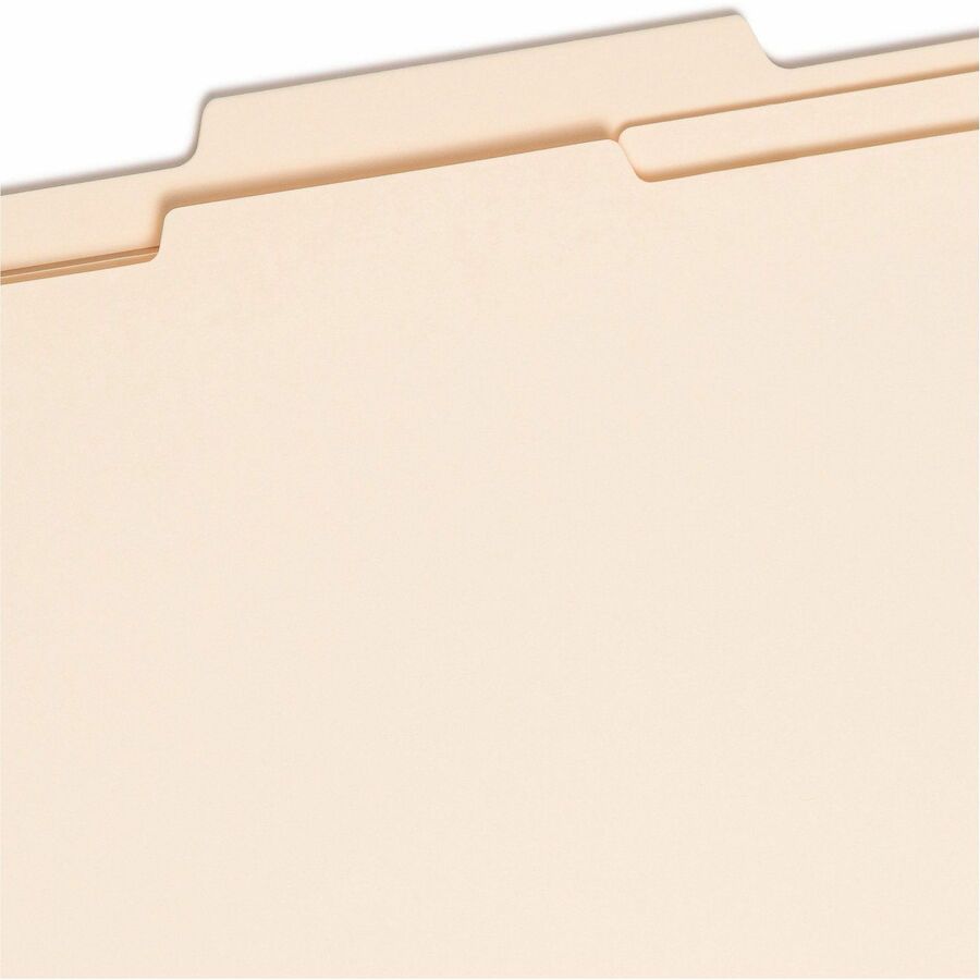 Smead 2/5 Tab Cut Legal Recycled Classification Folder - 8 1/2" x 14" - 2" Expansion - 2 x 2B Fastener(s) - 2" for Folder - Top Tab Location - Right of Center Tab Position - 1 Divider(s) - 18 pt. - 2 Plys - Manila - 10% Recycled - 10 / Box