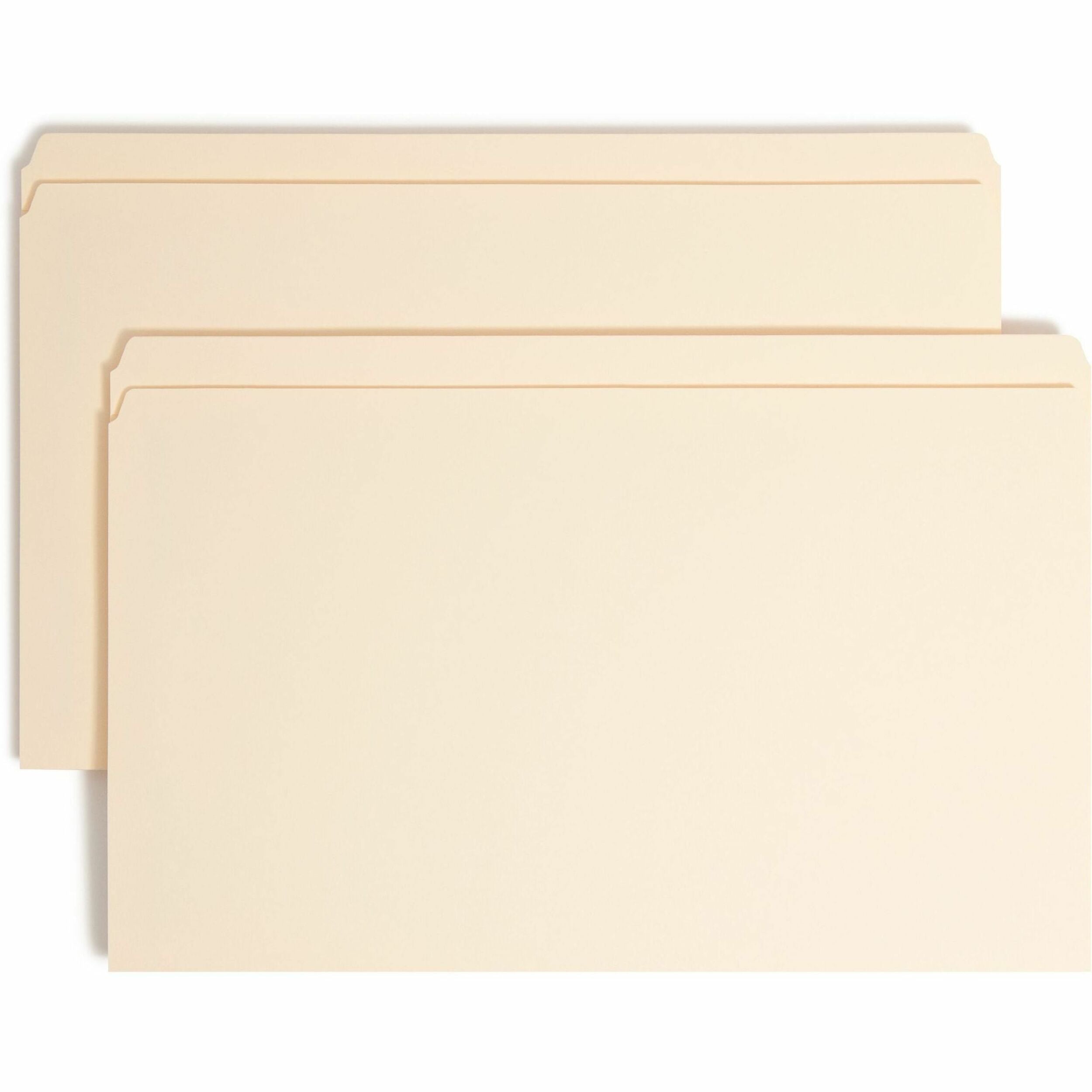 Smead Straight Tab Cut Legal Recycled Fastener Folder - 8 1/2" x 14" - 3/4" Expansion - 1 x 2K Fastener(s) - 2" for Folder - 11 pt. - 2 Plys - Manila - Reinforced Tab - 10% Recycled - 50 / Box