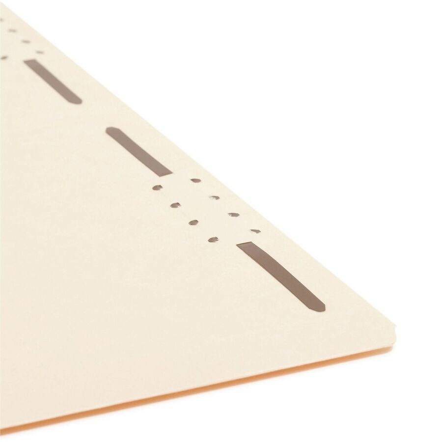Smead Straight Tab Cut Legal Recycled Fastener Folder - 8 1/2" x 14" - 3/4" Expansion - 2 x 2K Fastener(s) - 2" for Folder - 11 pt. - 2 Plys - Manila - Reinforced Tab - 10% Recycled - 50 / Box