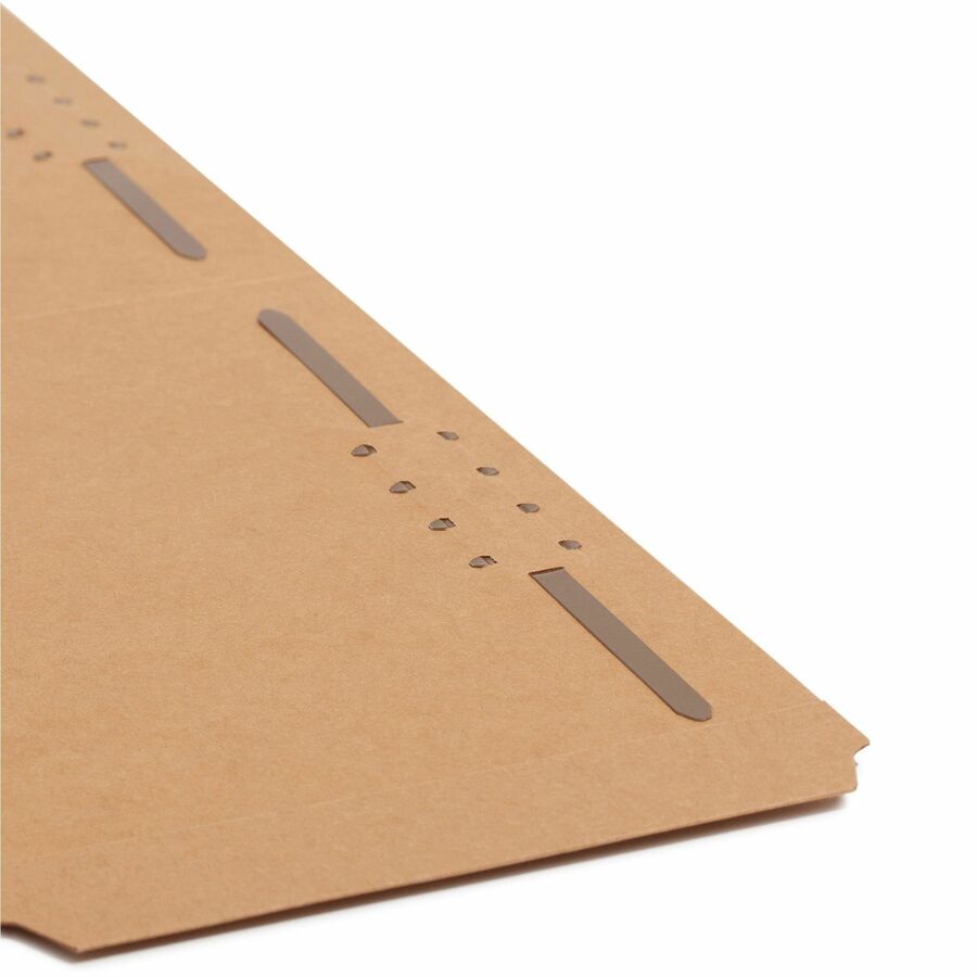Smead 1/3 Tab Cut Legal Recycled Fastener Folder - 8 1/2" x 14" - 3/4" Expansion - 2 x 2K Fastener(s) - 2" for Folder - Top Tab Location - Assorted Tab Position - 11 pt. - 2 Plys - Kraft - Reinforced Tab - 10% Recycled - 50 / Box