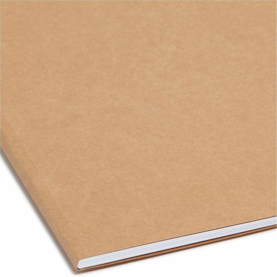 Smead 2/5 Tab Cut Legal Recycled Fastener Folder - 8 1/2" x 14" - 3/4" Expansion - 2 x 2K Fastener(s) - 2" for Folder - Top Tab Location - Right of Center Tab Position - 11 pt. - 2 Plys - Kraft - Reinforced Tab - 10% Recycled - 50 / Box
