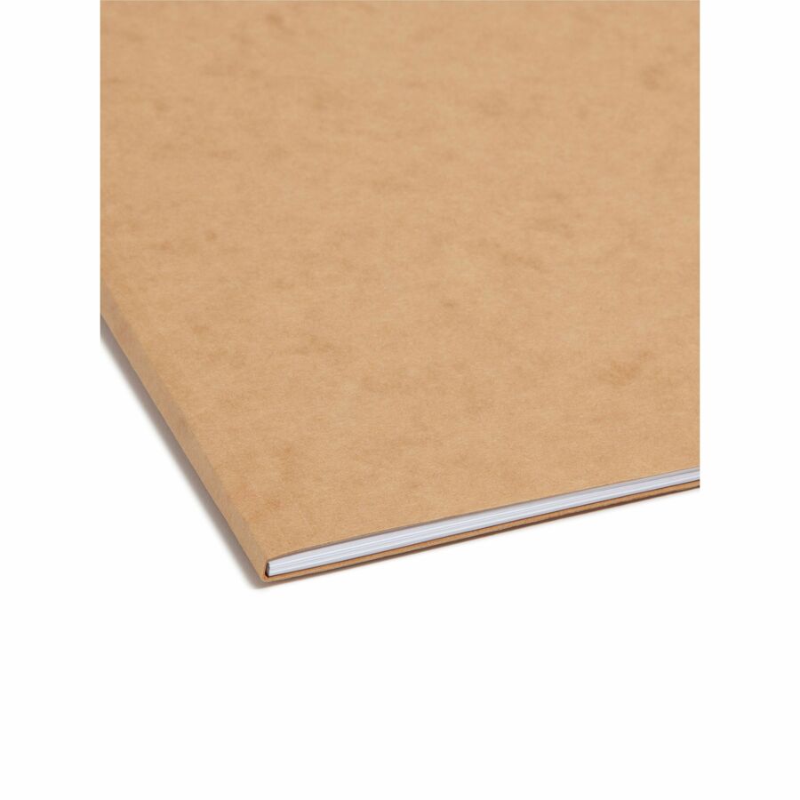 Smead Legal Size 2/5 Tab Cut Recycled Fastener Folders, 17 pt. Kraft, 3/4" Expansion, 2 Fasteners, Right Top Tab, Reinforced, Heavy Duty, 10% Recycled, 50/Box