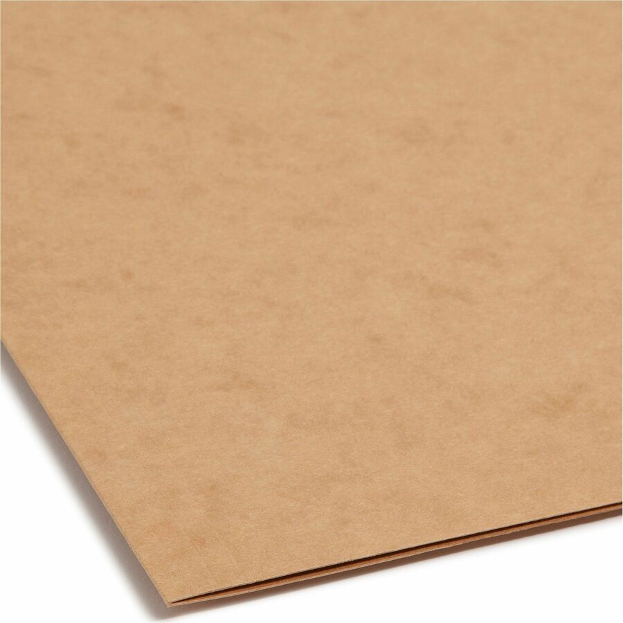 Smead Legal Size 2/5 Tab Cut Recycled Fastener Folders, 17 pt. Kraft, 3/4" Expansion, 2 Fasteners, Right Top Tab, Reinforced, Heavy Duty, 10% Recycled, 50/Box
