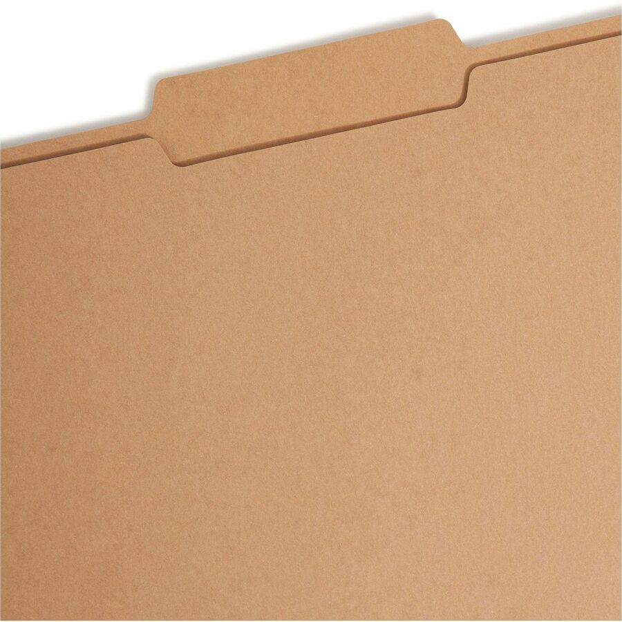 Smead Legal Size 2/5 Tab Cut Recycled Fastener Folders, 17 pt. Kraft, 3/4" Expansion, 2 Fasteners, Right Top Tab, Reinforced, Heavy Duty, 10% Recycled, 50/Box