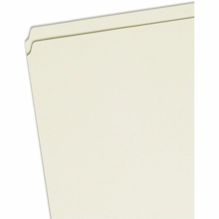 Smead Straight Tab Cut Legal Recycled Fastener Folder - 8 1/2" x 14" - 2" Expansion - 2 x 2S Fastener(s) - 2" for Folder - 25 pt. - Pressboard - Gray, Green - 100% Recycled - 25 / Box