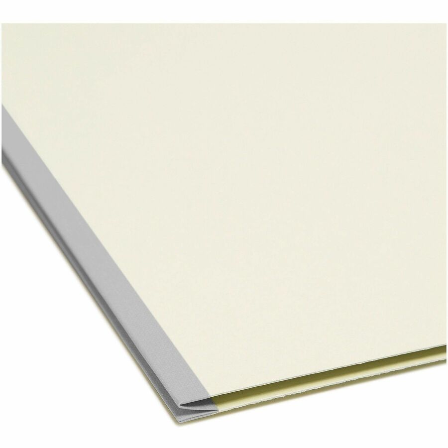 Smead 1/3 Tab Cut Legal Recycled Fastener Folder - 8 1/2" x 14" - 1" Expansion - 2 x 2S Fastener(s) - 2" for Folder - Top Tab Location - Assorted Tab Position - 25 pt. - Pressboard - Gray, Green - 100% Recycled - 25 / Box