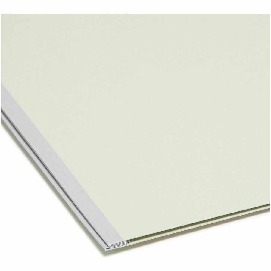 Smead 1/3 Tab Cut Legal Recycled Fastener Folder - 8 1/2" x 14" - 2" Expansion - 2 x 2S Fastener(s) - 2" for Folder - Top Tab Location - Assorted Tab Position - 25 pt. - Pressboard - Gray, Green - 100% Recycled - 25 / Box