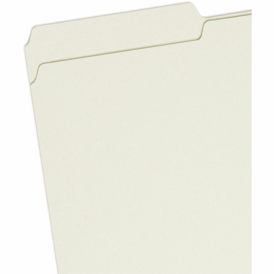 Smead 1/3 Tab Cut Legal Recycled Fastener Folder - 8 1/2" x 14" - 2" Expansion - 2 x 2S Fastener(s) - 2" for Folder - Top Tab Location - Assorted Tab Position - 25 pt. - Pressboard - Gray, Green - 100% Recycled - 25 / Box